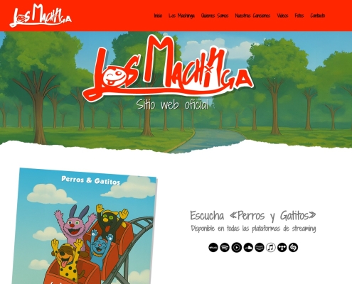 Los Machinga - Diseño de sitio web.